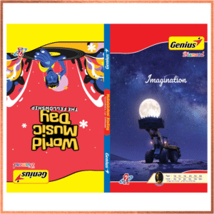 Genius Diamond White - 192 Pages 2-in-1 Notebook (31.5 cm x 18.5 cm)