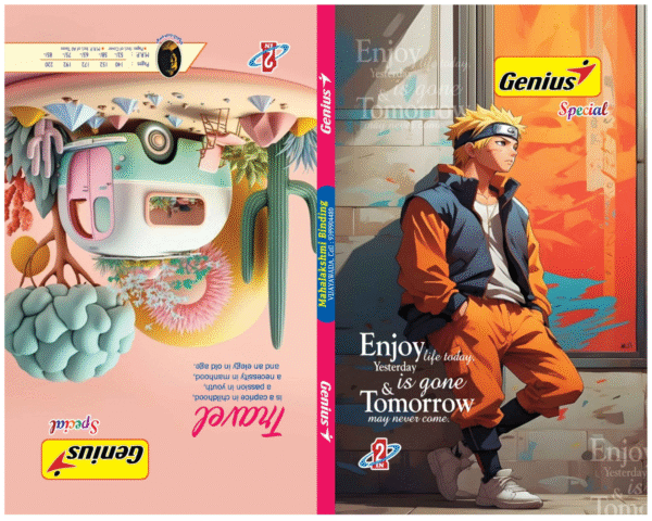 Genius Special Ruled - 192 Pages 2-in-1 Notebook (28 cm x 17.5 cm)