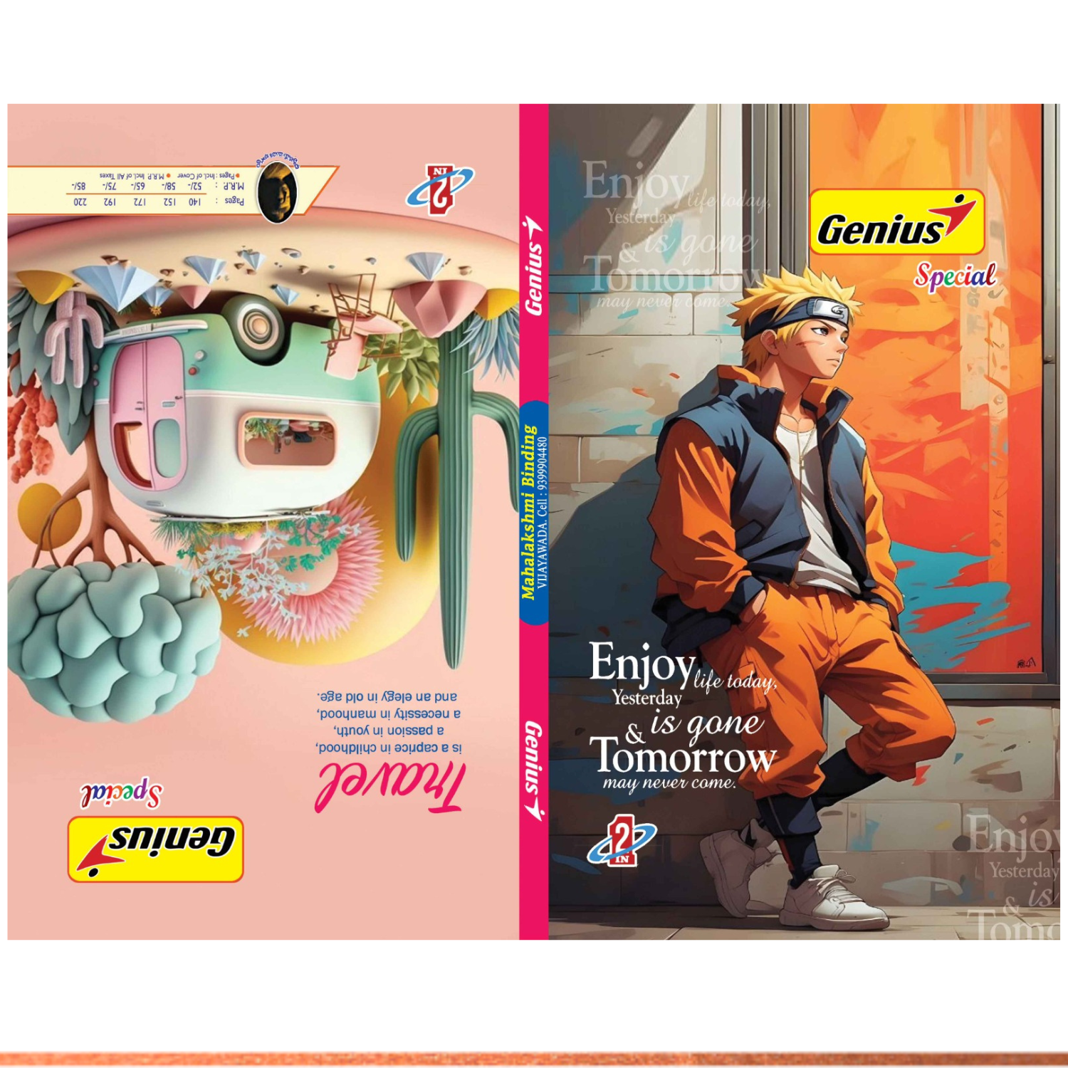 Genius Special Ruled - 192 Pages 2-in-1 Notebook (28 cm x 17.5 cm)