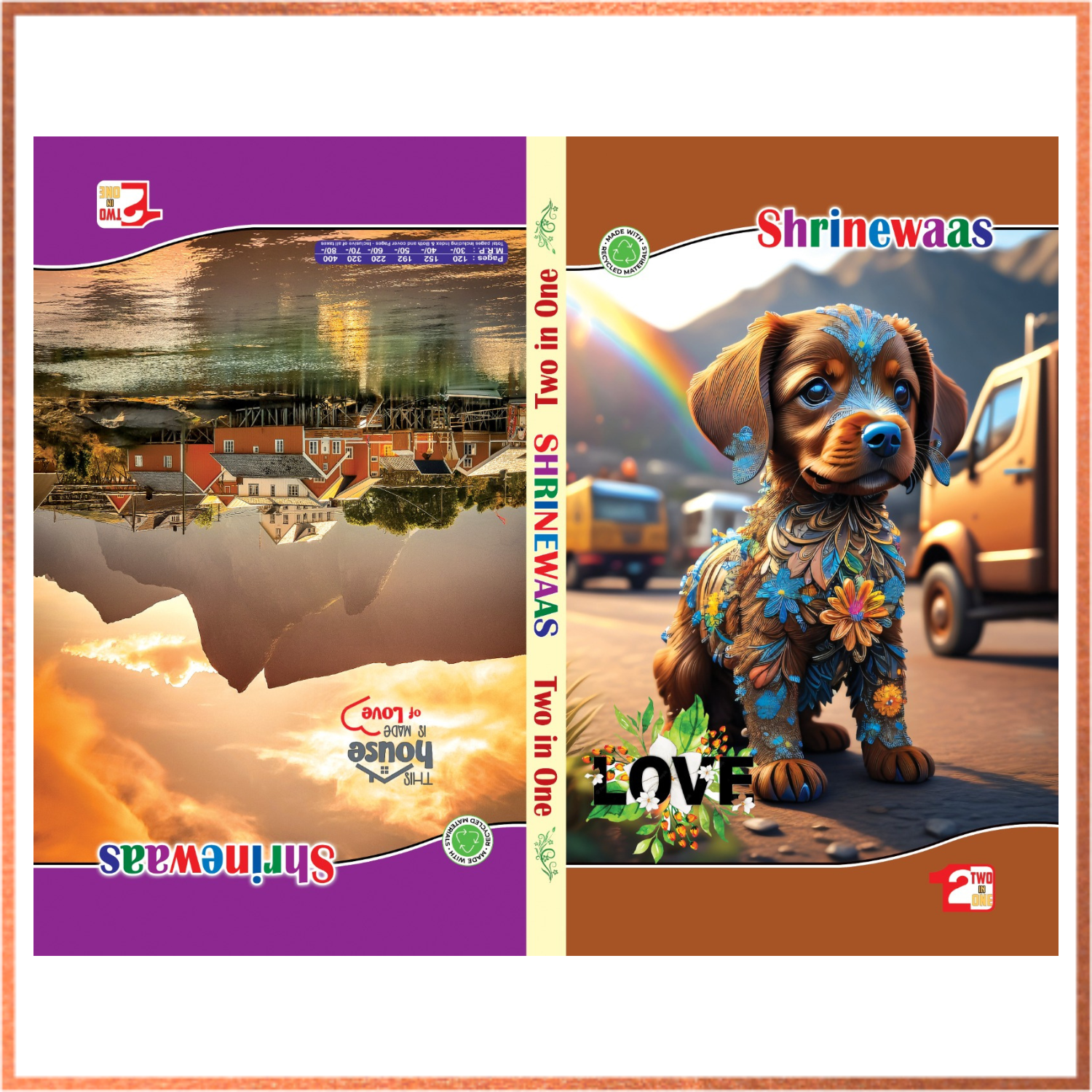 Shrinewaas Smooth Rough - 360 Pages 2-in-1 Notebook